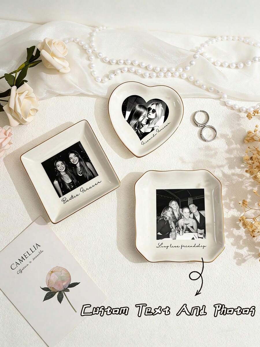 Plato personalizado para joyas con foto para la madre de la novia, bandeja de joyas para la madre del novio, plato personalizado para joyas de la madre de la novia, regalo para la madre en la boda - Multicolor - Ver 1