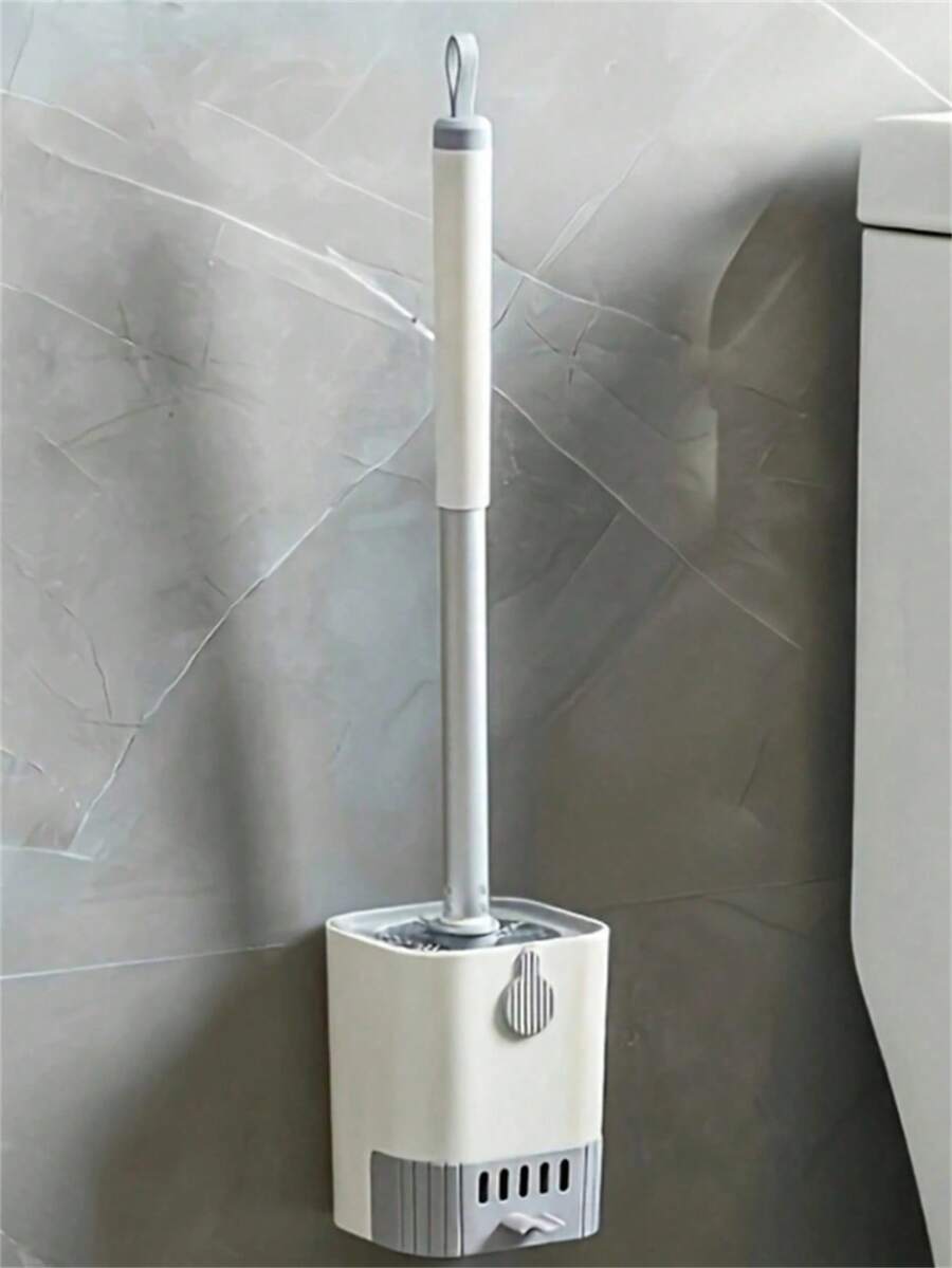 1 chổi cọ toilet treo tường kèm giá đỡ, chổi cọ toilet cán dài (lông mềm - chống dính) - Loại bỏ vết bẩn hiệu quả, giữ cho toilet sạch sẽ và hợp vệ sinh. Có thể treo tường hoặc để đứng, dễ dàng vệ sinh. Chổi cọ nhà tắm, dụng cụ vệ sinh, đồ dùng gia đình, phụ kiện phòng tắm, phụ kiện toilet.