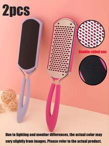 Fashionable Double-Sided Foot Scrubber, Removes Dead Skin And Calluses, Metal Foot File, Suitable For Men And Women, Ergonomic Foot Brush, Suitable For Bathroom, Home SPA Care, Professional Pedicure File, Pedicure Tool, Foot Care Tool, Foot Care Accessory - Multicolor - View 19