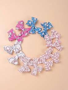Set de 12 piezas de accesorios para el cabello de niñas, lazos lindos para clips de cabello, adecuados para uso diario - Multicolor - View 2