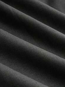 Mono de diseño minimalista Vela Rue con cierre de gancho y cremallera, pantalones anchos de color azul marino sólido semitransparente y ligeros, pantalones anchos de moda para todas las estaciones - Negro - Ver 8
