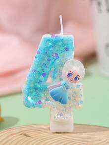 Série de bougies d'anniversaire, faveurs de fête, bougies décoratives pour gâteau d'anniversaire, bougies de célébration d'anniversaire, décorations faites à la main - Glace et neige - Voir 6