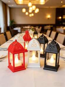 6pcs Mini Hollow Lanterns, Creative Birthday Romantic Guiding Lights, Bedroom Desk Decor Atmosphere Lamp, Suitable For Multiple Scenes - Multicolor - View 2