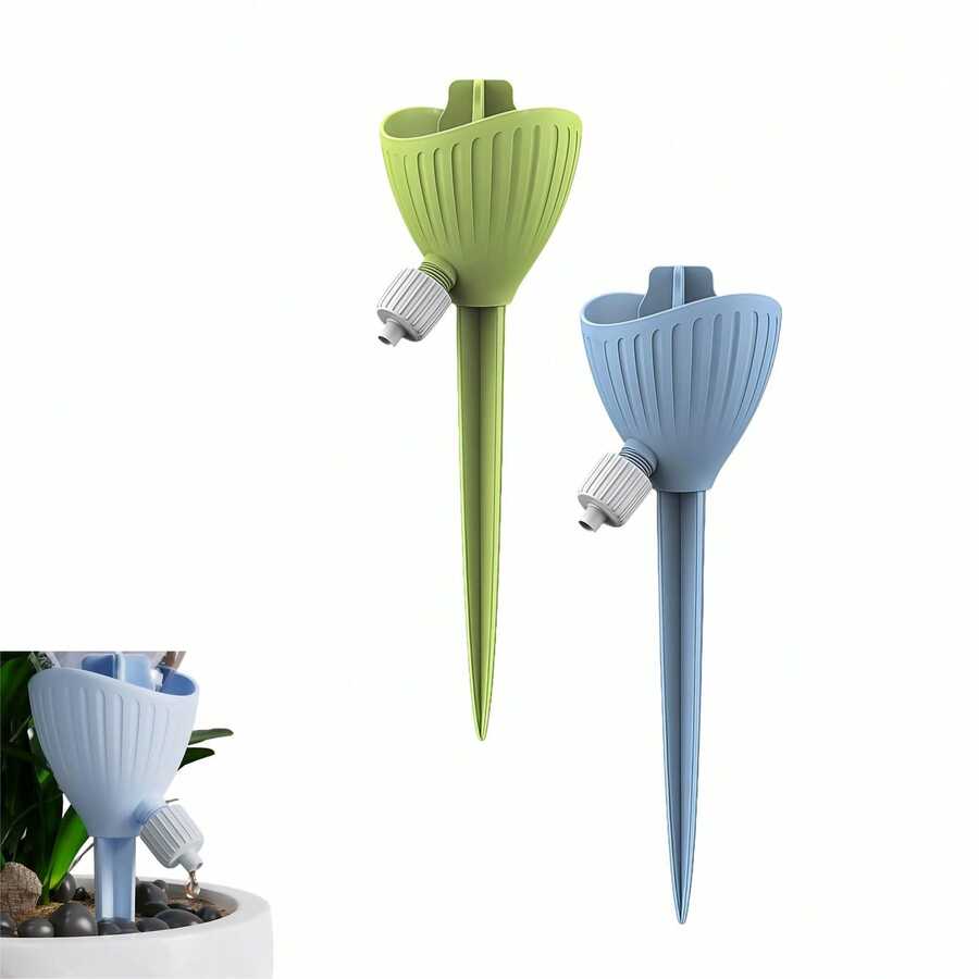 Automatic Watering Device, Suitable For Indoor And Outdoor Potted Plants, Adjustable Drip Irrigation Device With Valve, Fits 28-30mm Bottle Mouth, Automatic Watering System - Multicolor - View 1