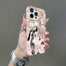 Elegante funda rosa para teléfono, compatible con Samsung, Apple, VIVO, OPPO, , Transsion, ,  y Honor. Fabricada en TPU, ofrece protección contra golpes y caídas. Un regalo ideal para familiares y amigos. - Rosa - Ver 5