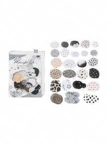 1 Pack 50pcs Creative Polka Dot Asymmetrical Circle Stickers For Scrapbook DIY Collage Decoration Photo Album - Scattered Dots - View 18