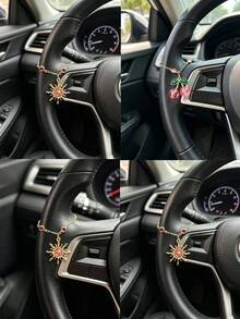 Decoración colgante para auto con cerezas y girasoles - A - Ver 1