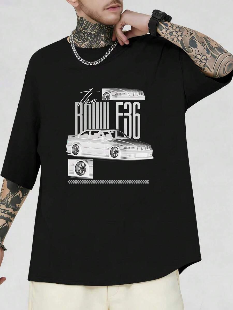 Men T-Shirts - 黑色 - 查看 1