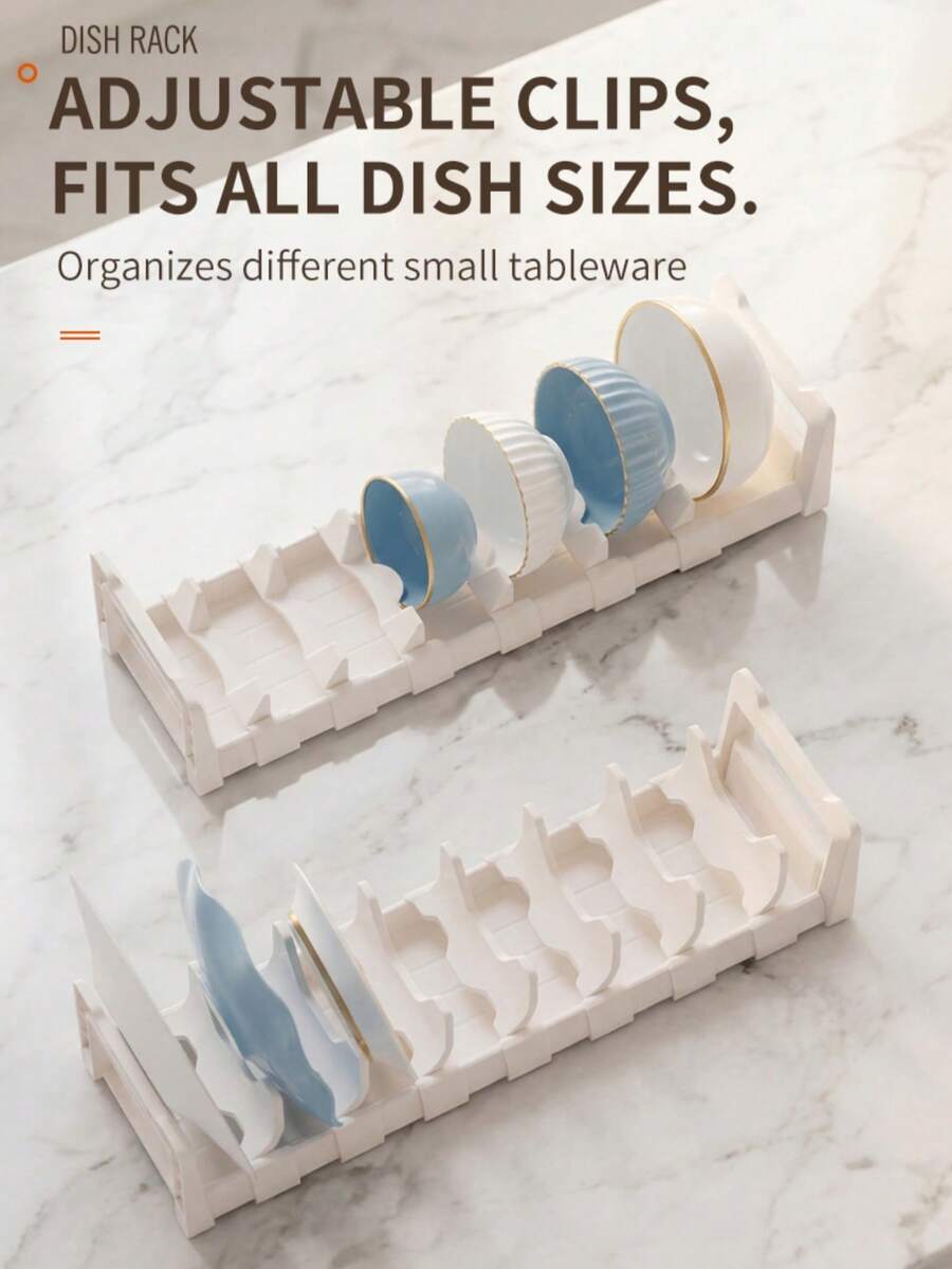 Rejilla ajustable para secar platos, adecuada para cajones de gabinete, estante de almacenamiento de utensilios de cocina, aplicable a encimeras y cajones de cocina
