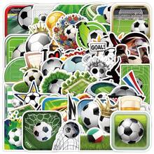 Juego de 50 pegatinas con temática de fútbol con campo de fútbol, tacos, portería y talla grande elementos, adecuado para botellas de agua, cuadernos, equipaje, patinetas y otros artículos de decoración, pegatinas personalizadas de estilo deportivo DIY, pegatinas decorativas de colección de aficionados, adecuadas para la decoración de atuendos diarios y escenas de partidos - Multicolor - Ver 3