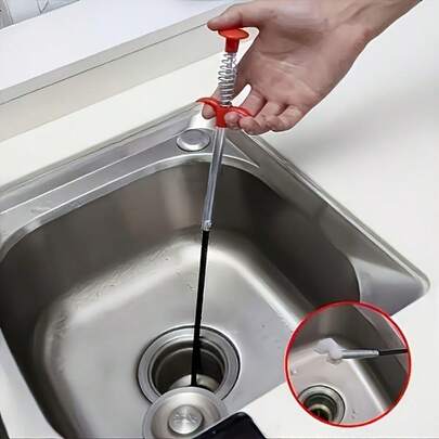 1 pieza Limpiador de desagües, Desobstructor de inodoros - Ventosa doméstica con 4 garras, Atrapador de desagües flexible, Recogedor de basura para fregadero, tuberías, inodoro, uso en restaurantes y hoteles, utilizable durante 365 días