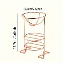 Rak Penyimpanan Logam Tiga Tingkat - Stand Display Rose Gold untuk Kosmetik dan Kebutuhan Sehari-hari, Desain Tahan Lama dan Elegan untuk Penggunaan di Rumah dan Kamar Tidur, Sempurna untuk Kuas Makeup, Spons, dan Alat Kecantikan, Ideal untuk Hadiah Ulang Tahun, Pindah Rumah, dan Liburan, Solusi Penyimpanan yang Bergaya dan Hemat Ruang untuk Merapikan dan Mengatur - MultiWarna - View 11