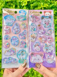 3D卡通儿童液体注水贴纸 - 幼儿园奖励摇晃标签 - DIY装饰工艺品 - 彩色 - 查看 4