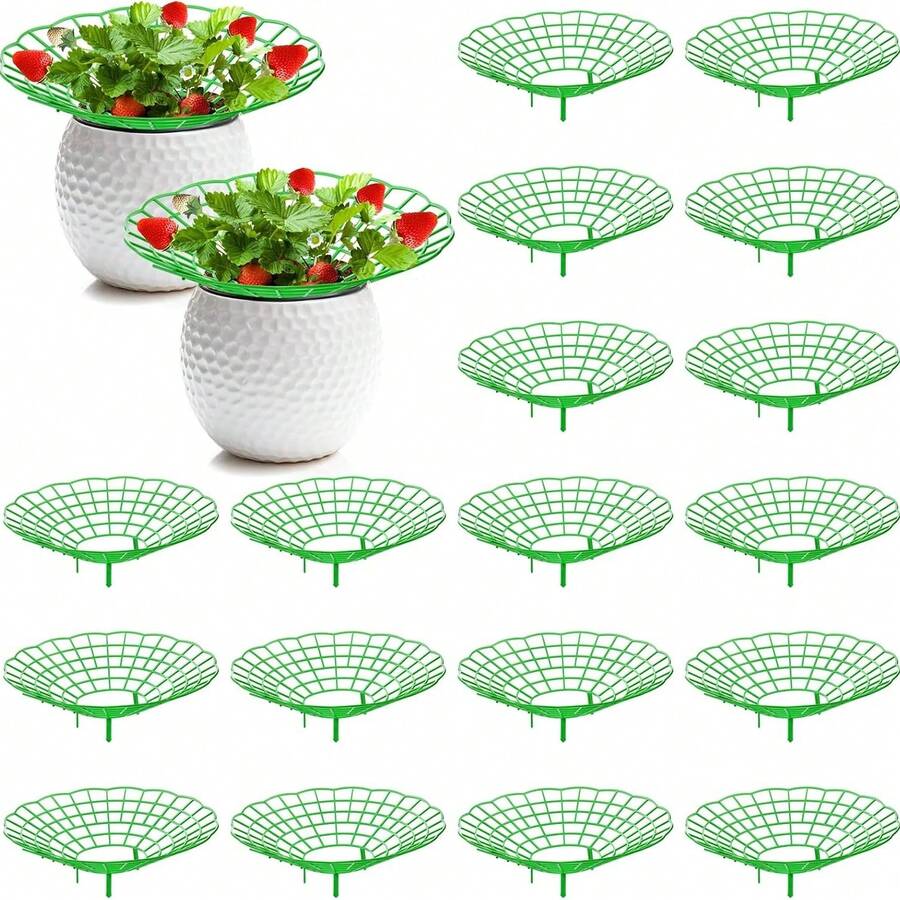 Bộ 6/10 giá đỡ cây dâu tây, giá đỡ cây dâu tây có 3 chân chắc chắn, giá trồng dâu tây, khung giữ cây dâu tây, giúp giữ cho cây dâu tây sạch sẽ. - giàn dâu tây - Xem 1