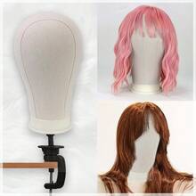22-Inch Canvas Head Model Set, For Hair Accessory Display, Suitable For Braiding And Styling, Includes Tabletop Clamp, Breathable Hair Net, T-Pins, Non-Slip Bandage And Other Supporting Tools - View 7
