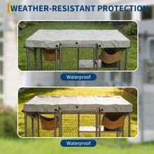 Large Outdoor Catio 79'' Cat Enclosure With 4 Platforms, Hammock, Condo And Waterproof UV-Resistant Roof, Outdoor Walk-In Metal Cat Patio Shelter For Multiple Cats 76''h - L - View 7