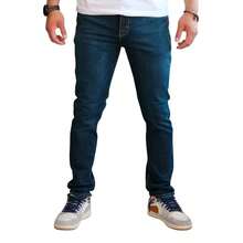 Pantalón Slim Fit de Mezclilla Stretch para Hombre John Silver - Agua verde azul - Ver 1
