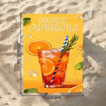 1条橙色“HOLY APEROLI”主题沙滩巾，超柔软超细纤维特大号沙滩毯，超强吸水浴巾，适合旅行、游泳池、潜水、冲浪、瑜伽、露营等场合，多种尺寸可选，沙滩、泳池、旅行、露营、瑜伽必备用品 - HOLY APEROLI - 查看 15