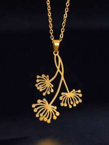 Dây chuyền hoa bồ công anh bằng thép không gỉ, trang sức thời trang dành cho phù dâu. - Bộ sưu tập Dandelion - Xem 2