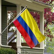 1pc Colombia National Flag, Festival Celebration Bunting, Match Hanging Flag, Outdoor Decoration, Garden Flag, Colombia Restaurant Decor, Flag - A - View 10