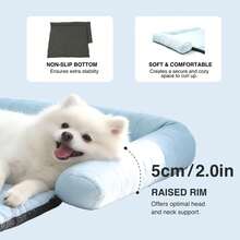 HAZOOWILL Large Dog Cooling Bed With Headrest - Summer Pet Cooling Mat, Portable Non-Slip Pad With Built-In Pillow, Comfortable Cool Sleeping Surface, Suitable For Small To Large Dogs And Cats, Weight Capacity Up To 40kg/88lbs - Multicolor - View 8