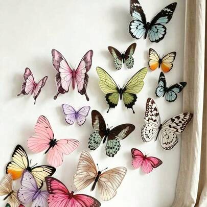 Colorful Butterfly Ornaments, Butterfly Wall Stickers, Home Decor, Butterfly Photography Props, Party Decorations, Room Windows Decor, Photo Frame Decoration