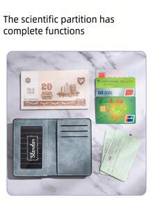 1 buah Dompet Kartu Kredit Kulit PU Ultra Tipis, Desain Ringkas, Gaya Minimalis, Dompet Saku Depan, Sempurna Untuk Pria Untuk Menyimpan Uang Tunai, Kartu Kredit, SIM, dll. - MultiWarna - View 8