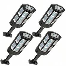 Solar Street Lights Outdoor Waterproof, 43 LEDs Small Solar Parking Lot Lights Dusk To Dawn, 3 Light Modes, Solar Wall Light Wide Angle Motion Sensor And Remote Control For Area Lighting Yard - Black - View 14