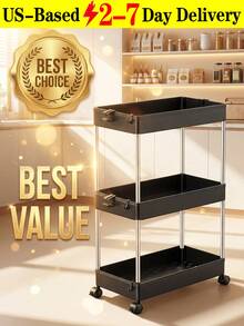 Sleek Rolling Storage Cart With Smooth Wheels For Tiny Corners Slim Storage Cart Organizer For Renters Sturdy Rolling Utility Cart To Use In Narrow Bathroom Mobile Shelving Unit Organziers Storage Kitchen Essentials Storage Room Deocr Bathroom Accesssories Shelves Kitchen Storage Bathroom Storage - Nhiều màu - Xem 1