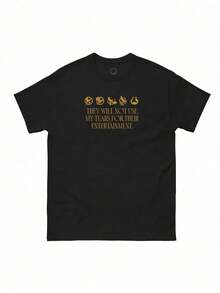 Unisex T-Shirt Featuring Mockingjay Icons From  (Print) - Black - View 1