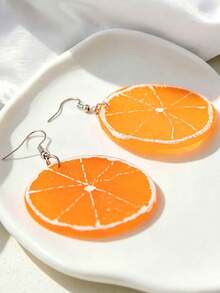 1 Pair Cute Lemon Earrings, Stainless Steel Ear Hooks, Suitable For Daily Wear - Fruit - View 3