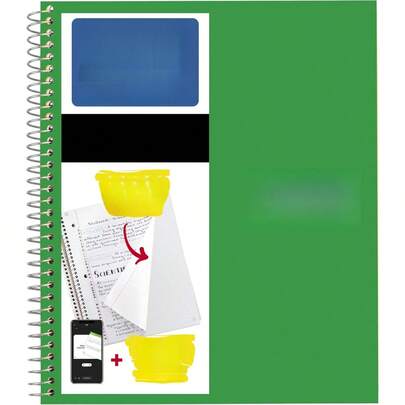Five-Star Spiral Notebook ,  College-Sized Paper, 200 Sheets, Ink-Proof, Waterproof Cover, Black