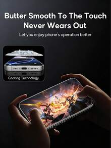 4pcs High Definition Screen Protector, Full Coverage Tempered Glass Film, Made Of Dense Tempered Glass Material, Durable And Scratch-Resistant, Suitable For Home Entertainment, Office, Outdoor Activities, Commuting And Other Scenarios. Compatible With IPhone Series - Clear - View 4