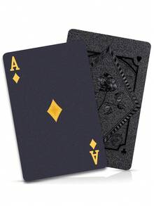 1 bộ bài nhựa chống nước, bài poker đen tuyền chuyên nghiệp, bài tây tiêu chuẩn dành cho chơi game trên máy tính để bàn hiện đại. - Nhiều màu - Xem 8