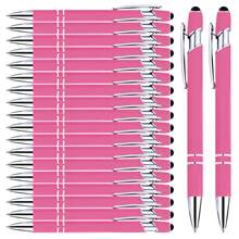 20pcs/Set Multi-Color Ballpoint Pens With Stylus, Suitable For Touchscreen, Quick-Drying Black Ink, 2-In-1 Metal Pen Body Design, Medium Tip (1.0mm), Smooth Writing, With Clip - Ideal For Students And Office Use, Essential For Back To School Season - 20pcs - View 18