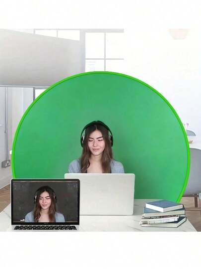 Doppelseitiger grüner Bildschirm für Stühle, faltbares Porträt-Hintergrundboard, 2-in-1 Keying Chromakey Hintergrund für Livestreaming, Videoaufnahmen & Fotografie