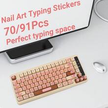 键盘键帽增高贴纸，长指甲打字辅助工具，美甲专用键帽垫，游戏办公两用增高键帽 - 查看 3