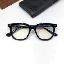Monturas de gafas de acetato estilo Croix, monturas ópticas de marco completo a para hombres y mujeres, adecuadas para lentes graduados. - Plata transparente - Ver 1
