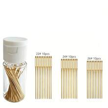 30 件/套十字绣针 3 种尺寸带针盒和穿线器，适合手工 DIY 刺绣 - 22#24#26#共30根+塑膠筒 - 查看 12