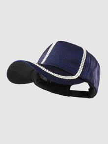 1pc Y2K Style Vintage Baseball Cap With Pearls, Women's Accessory, Summer Golf Hat, Dad Hat, Adjustable Classic Low Profile Solid Color Cap, Unisex Outdoor Sun Hat, Fashion Casual American Style Denim Hat, Perfect Gift Choice - Baseball Cap - View 8