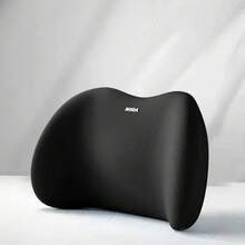 Reposacabezas de coche, soporte lumbar, almohada de hombro, almohada de coche, cojín de respaldo de cintura de algodón con memoria, productos automotrices para el hogar - Almohada lumbar negra - Ver 8