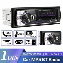Đầu phát radio ô tô Hippcron 1 DIN Bluetooth Stereo MP3 Player FM Receiver với AUX USB Khe cắm thẻ TF Bộ lắp đặt trong bảng điều khiển Sạc nhanh Nguồn ISO - Với bộ điều khiển vô lăng - Xem 5