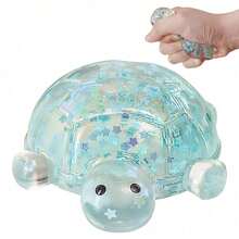 1pc Sensory Fidget Toy, Shiny Squeeze Turtle Toy, Squeeze Candy Ball Stress Relief Ball, Squishy Toy, Taffy Soft Candy, Summer Cooling Game Toy, Party Snack, Stress Relief Toy, Gift Box Filler, Birthday Gift, Soft Comfort Anti-Anxiety Toy - Multicolor - View 2