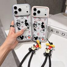 This Disney Mickey Mouse Lanyard Phone Case Is Fully Covered In TPU Material, Features Strong Magnetic Closure, Is Shockproof And Lightweight, And Is Compatible With IPhone17/16/11/13/15/15 Plus/15 Pro/15 Pro Max/12/14 Pro Max/11 Pro Max/12 Pro/12 Pro Max/13. This Phone Case Is A Popular Birthday Gift Or Business Gift Choice; It Is Durable, Stain- And Fingerprint Resistant, And Suitable For Both Men And Women. The Set Also Includes A Mickey Mouse Phone Case And A Mickey Mouse Plush Bracelet, Making It A Perfect Gift For Friends And Family. This Stylish Phone Case Is Fun, Lightweight, And Durable. IPhone17 Pro Max Phone Case, Minnie Mouse Phone Case. - Màu xanh lam - Xem 3