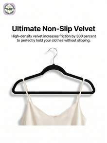 1/5/10/20个装 CHAWU 植绒涂层衣架 - 超强防滑高密度植绒（摩擦力提升300%），经8项耐久性测试，承重力强 / 360°旋转挂钩 / 符合人体工程学的黄金比例 - 彩色 - 查看 5