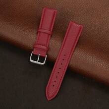 Lychee Grain PU Leather Watch Band For Women Men 16mm 18mm 20mm 22mm Durable Replacement Accessories For Wristwatch Strap - Mouldless - View 2