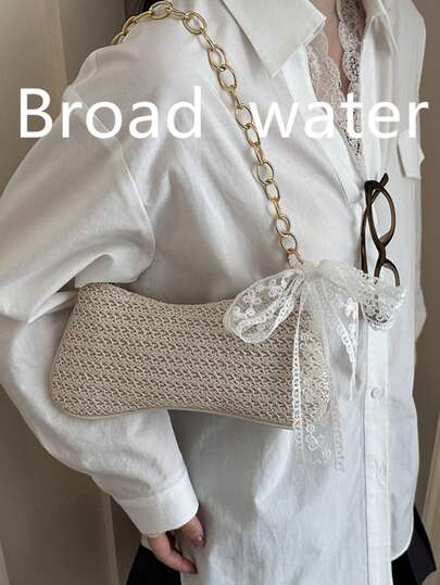 2026 New Woven Personalized Chic Handbag, Spring Fashionable Shoulder/Underarm Small Bag
