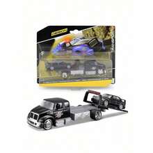 Maisto Ford 1/64 Scale Transport Vehicle Combination Ramp Trailer Flatbed Truck Model Toy, Alloy Material Realistic Flatbed Trailer Car Model Toy, Birthday Christmas Gift - Multicolor - View 10