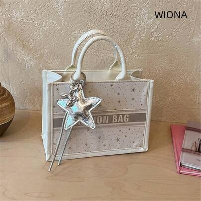 Túi xách thời trang tối giản, dung tích lớn dành cho nữ, mùa hè.