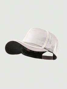 1pc Y2K Style Vintage Baseball Cap With Pearls, Women's Accessory, Summer Golf Hat, Dad Hat, Adjustable Classic Low Profile Solid Color Cap, Unisex Outdoor Sun Hat, Fashion Casual American Style Denim Hat, Perfect Gift Choice - Baseball Cap - View 10
